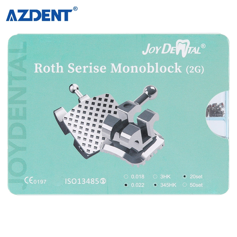 400PCS/Box Dental Orthodontic Brackets Dentist Monoblock Metal Brackets Mini Mbt/Roth 0.022&quot; with 3-4-5 Hooks