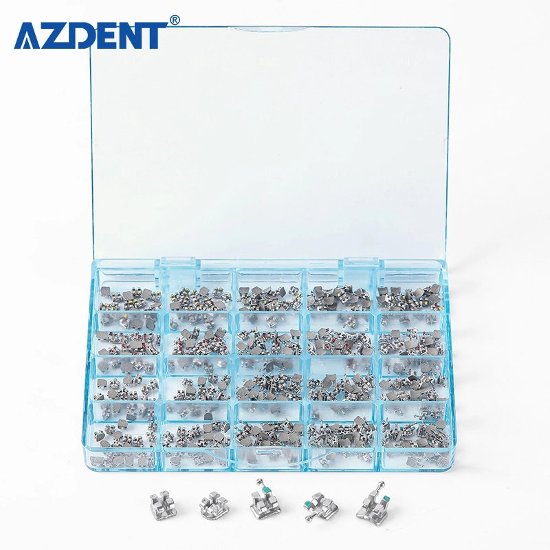 400PCS/Box Dental Orthodontic Brackets Dentist Monoblock Metal Brackets Mini Mbt/Roth 0.022&quot; with 3-4-5 Hooks