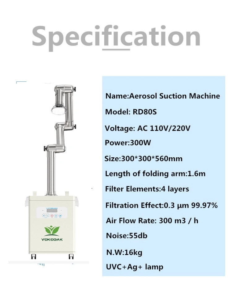 Popular Safe Extraoral Dental Aerosol Suction Unit Machine with Ce