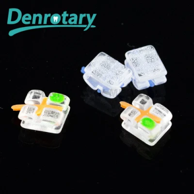 Denrotary Dental Equipments Monocrystalline Mini Roth 022 Ceramic Bracket Clear Orthodontic Crystal Sapphire Bracket