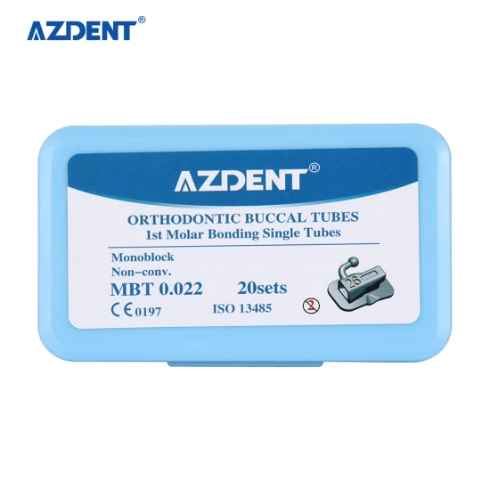 Azdent Orthodontic Dental 1st Bondable Single Buccal Tube Roth/Mbt 0.022 U/1 L/1