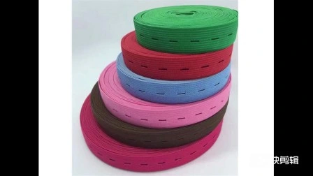 Magic Elastic Sewing Tape with Button Hole for Garment Elastomeric Tape